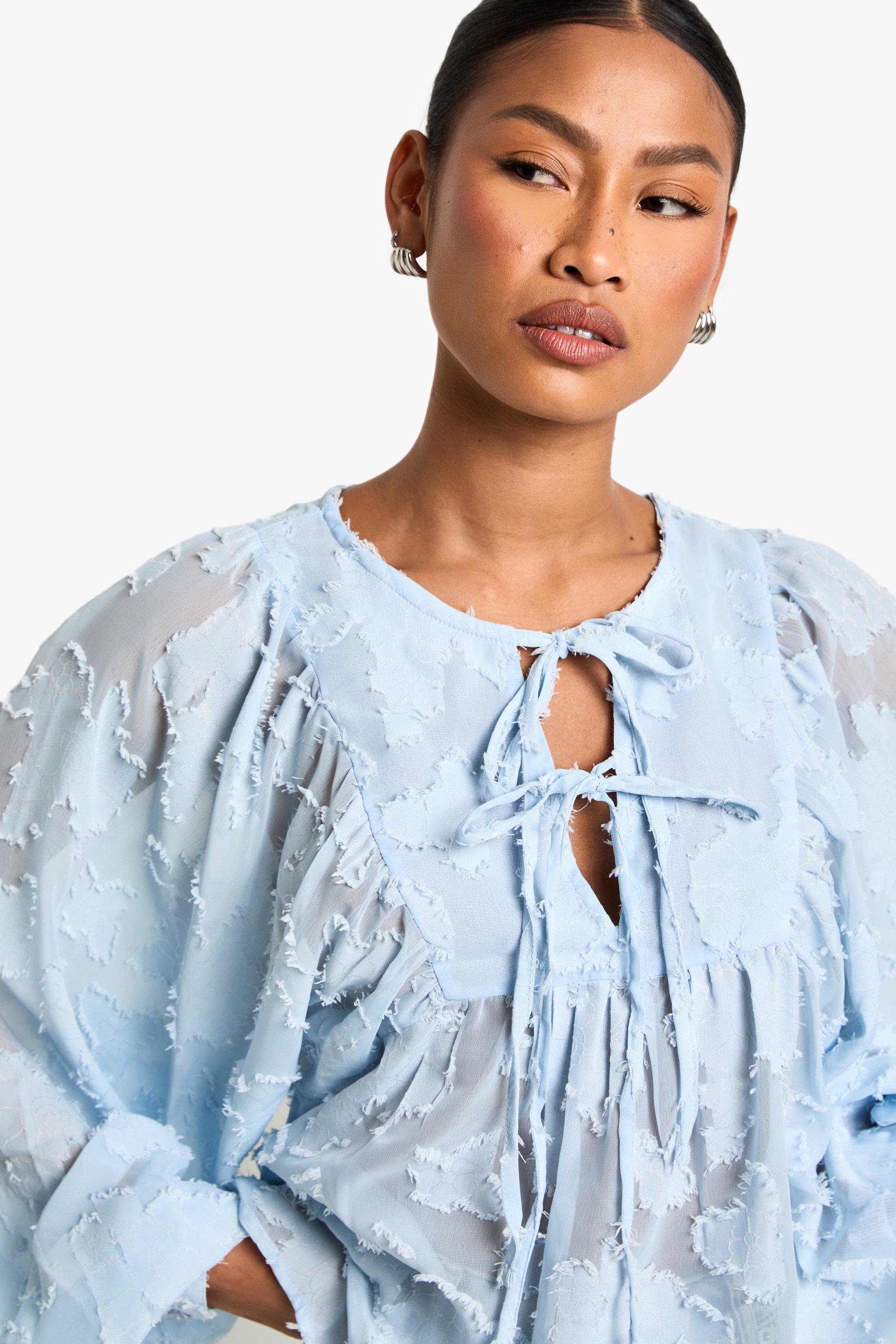 Blouse bouffante fleurie